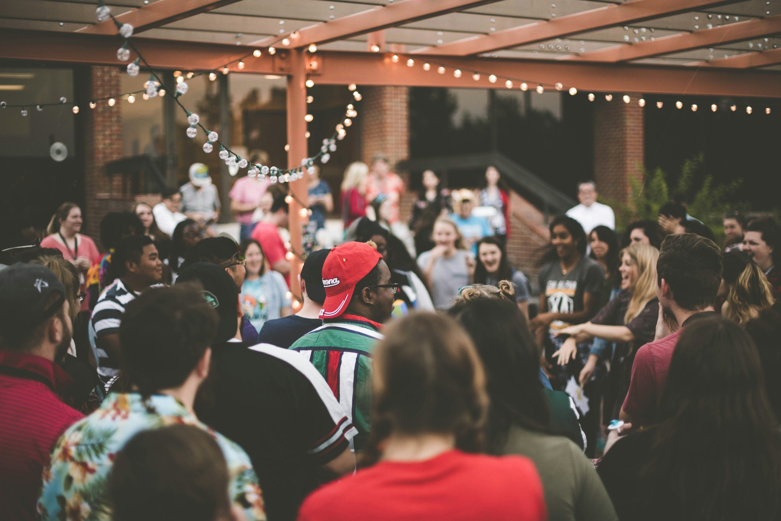 Crowd gathered at a cannabis event