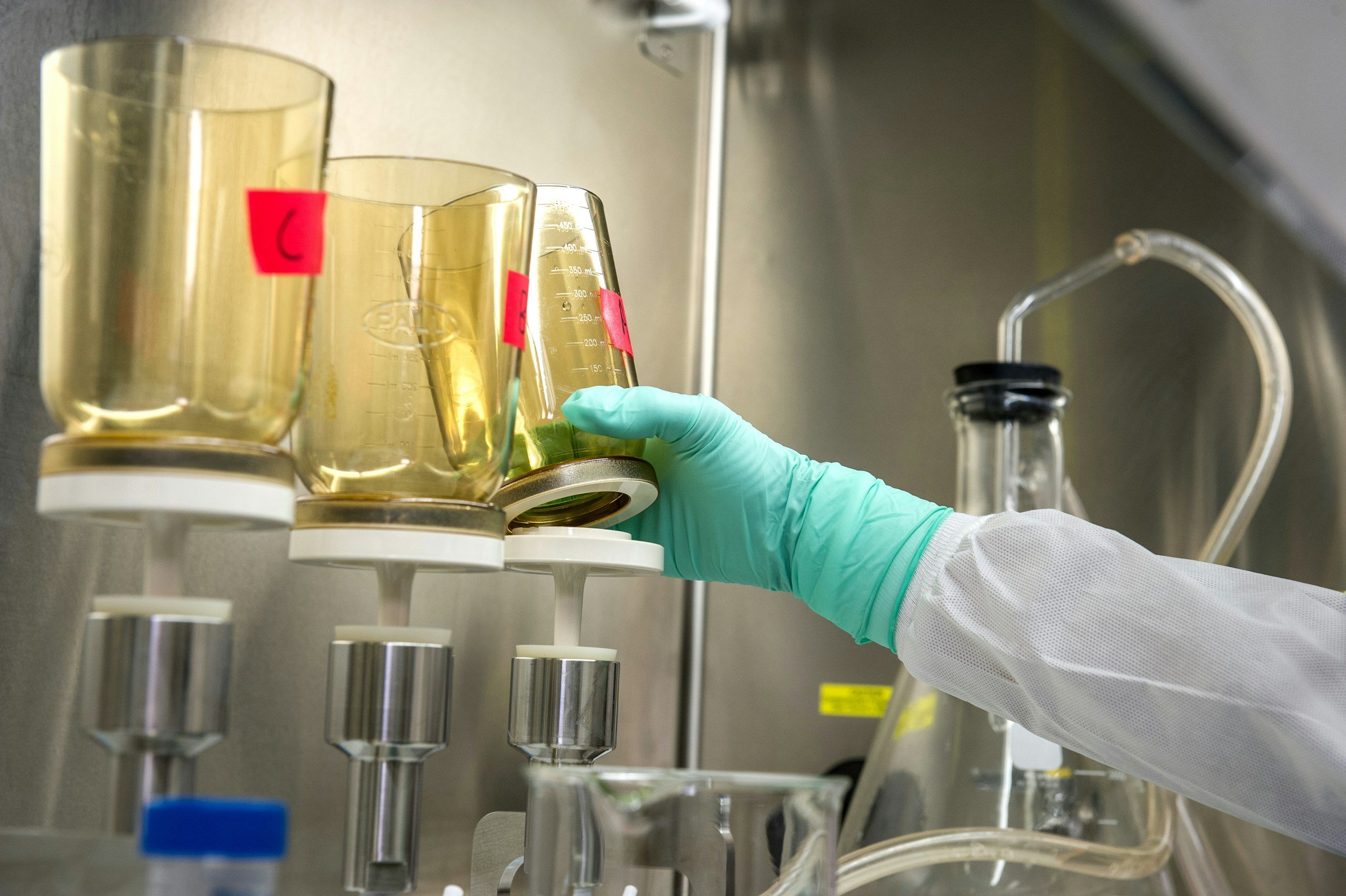 Laboratory workspace for cannabis testing